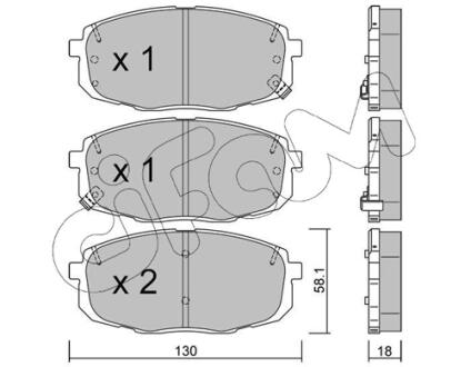 Гальмівні колодки перед. Hyundia i30/KIA C\'eed 02- CIFAM 8225131