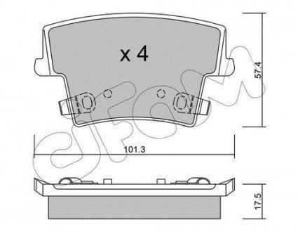 Колодка гальм. диск. CHRYSLER задн. CIFAM 822-718-0