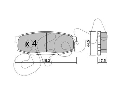 TOYOTA колодки гальмів. задн.Land Cruiser 4.7/4.5d 08- CIFAM 8228220
