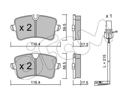 Колодки гальмівні задні Audi A6/7 11- CIFAM 8229550K
