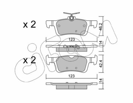 FORD Колодки гальмівні задні FIESTA 1.0-1.5 17- CIFAM 8229861