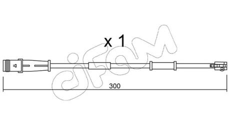 Opel датчик гальм. колод. Astra H, Vectra C, Zafira B (1шт.) CIFAM SU.320