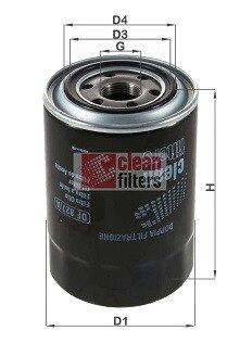 Фільтр масляний Colt/Galant/Lancer IV/Pajero 1.8/2.0/2.5TD 86- CLEAN FILTERS DF827A