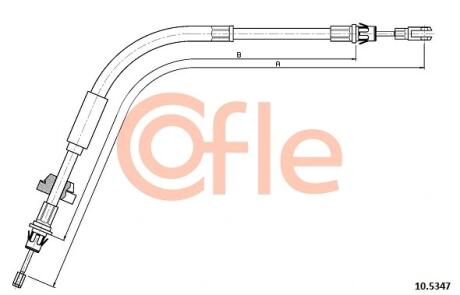 Трос ручного гальма перед.Ford Tourneo Cucstom Autobus 2012/04- COFLE 10.5347