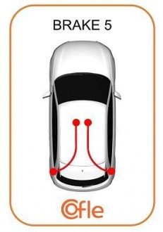 Трос ручного тормоза зад. Л/П Peugeot 508 2010/11- COFLE 10.6236 (фото 1)