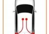 Трос ручного тормоза Л/П 1743мм/510мм, дисковые тормоза) VW KAEFER 1.2 01.60-12.85 COFLE 10.714 (фото 2)