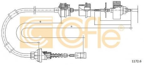 Трос сцепления Fiat Ducato 1.9 TDS gear ML 98- 1480/925 COFLE 1172.6 (фото 1)