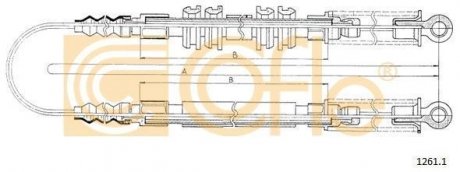 Трос ручника COFLE 1261.1 (фото 1)