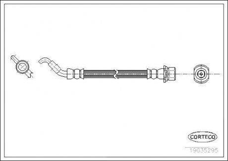 Тормозной шланг CORTECO 19035295