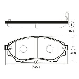 Колодки гальм MAZDA B2500,BT50 2.5CDVI,2.5D 12V 02.12- передн. CTR GK0178