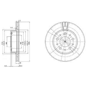 VOLVO Диск гальмівний передний 740-760,940-960 Delphi BG2425C