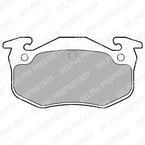 CITROEN Тормозные колодки задн. ZX 91-,Xsara,Peugeot 206-309,Renault 19,Clio,Megane I Delphi LP699