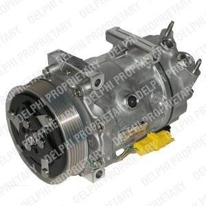 CITROEN Компресор кондиционера Berlingo 08-,C4/5 III 09-,Peugeot 308/508,Partner 1.6HDI Delphi TSP0155474