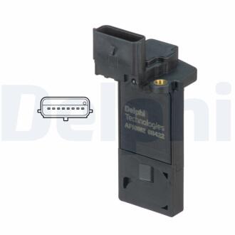 OPEL витратомір повітря CORSA E 1.0 14-, INSIGNIA A 2.0 08-17, CHEVROLET CAMARO 3.6 11-15 Delphi AF1068212B1