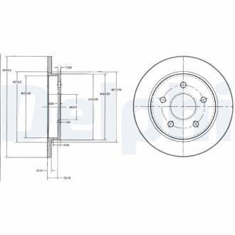 Диск тормозной Delphi BG2332