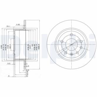 OPEL Диск тормозной задн. Omega A,Senator B Delphi BG2381