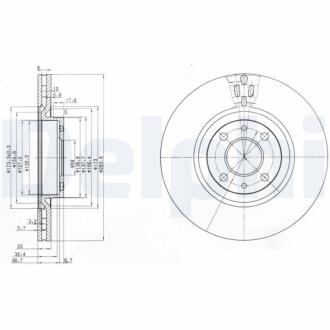 Гальмівний диск Delphi BG2407