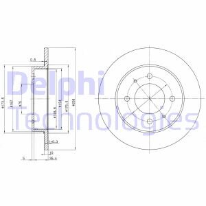 Гальмівний диск Delphi BG3070