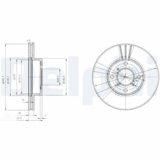 Тормозной диск Delphi BG3341