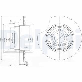 BMW Диск тормозной задн.X5 E53 (324*12) Delphi BG3629