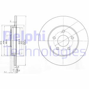 Гальмівний диск Delphi BG3663C