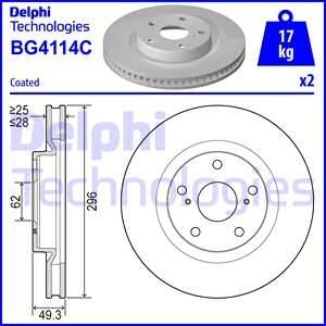 Тормозной диск Delphi BG4114C