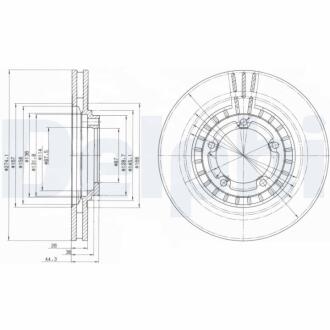 HYUNDAI Диск тормозной передн.H-1,Starex 97- Delphi BG4134