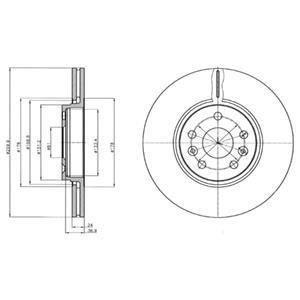 RENAULT Диск тормозной передній GRAND SCENIC II 2.0 dCi 05- Delphi BG4338