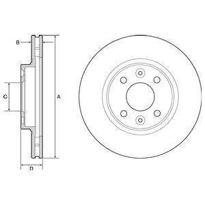 Тормозной диск Delphi BG4570C