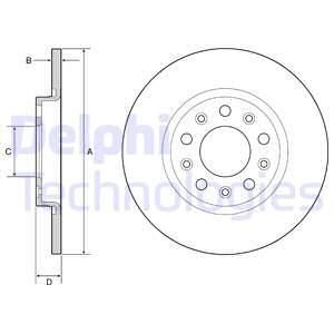 Тормозной диск Delphi BG4960C