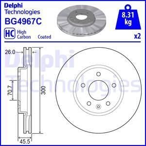 Тормозной диск Delphi BG4967C (фото 1)