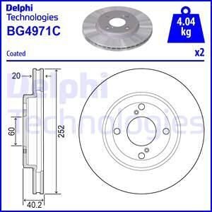 Диск гальм. передн. SUZUKI SWIFT 17- Delphi BG4971C