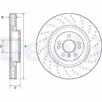 DB Диск тормозной передн.GLE W166 11- Delphi BG9149C