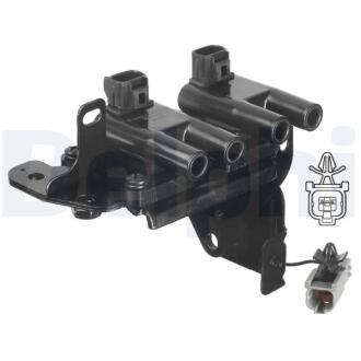HYUNDAI Катушка зажигания Accent II,Coupe,Elantra,Getz,Matrix,Kia Cerato,Rio II 1.4/1.6 98- Delphi GN1041312B1