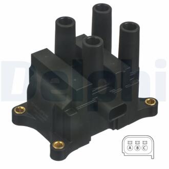 FORD Катушка зажигания Focus 04-, Fiesta V, Mondeo 07- VOLVO S40/C30/V50 Delphi GN1044912B1