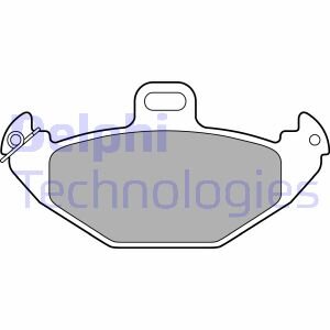 RENAULT Тормозные колодки задние Laguna I,Espace III 94-00 (сист.Brembo) Delphi LP1252