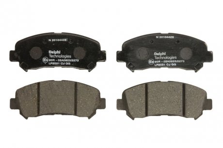 Комплект гальмівних колодок з 4 шт. дисків Delphi LP2031 (фото 1)