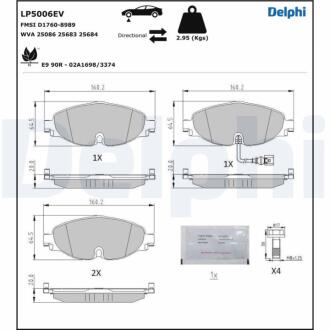 Гальмівні колодки, дискові Delphi LP5006EV (фото 1)