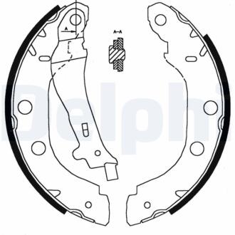 Тормозные колодки барабанные Delphi LS1828