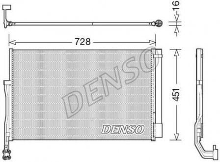 Радиатор кондиционера DENSO DCN02007 (фото 1)