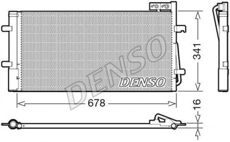 Радиатор кондиционера DENSO DCN02035
