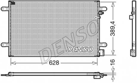 Радиатор кондиционера AUDI A6 (4F2, C6) 04-11, A6 Allroad (4FH, C6) 06-11, A6 Avant (4F5, C6) 05-11 DENSO DCN02037