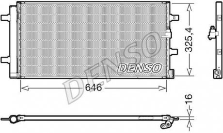 Радиатор кондиционера DENSO DCN02041 (фото 1)