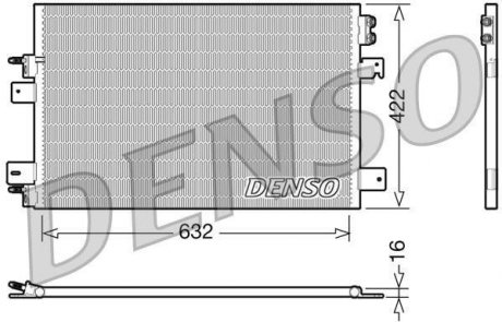 Радіатор кондиціонера DENSO DCN06007 (фото 1)