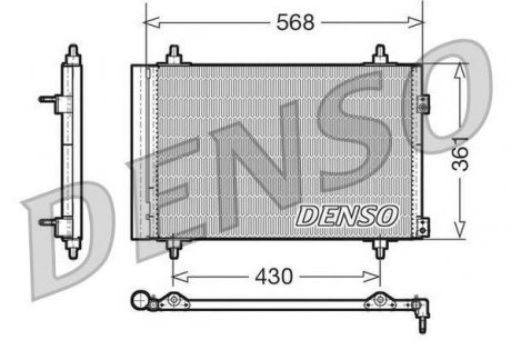 Конденсер кондиционера DENSO DCN07008 (фото 1)