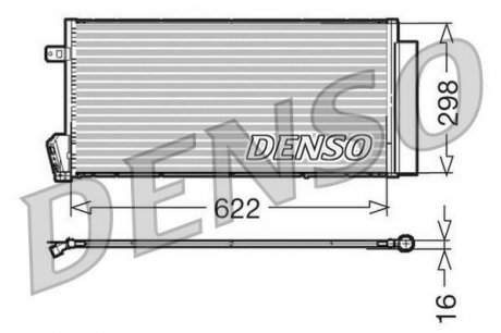 Радиатор кондиционера FIAT DOBLO вэн (152, 263) 10- DENSO DCN09018 (фото 1)
