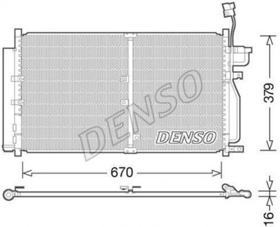 Радиатор кондиционера DENSO DCN15003 (фото 1)