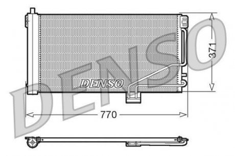 Радиатор кондиционера MERCEDES-BENZ C-CLASS (W203) 00-07, C-CLASS T-Model (S203) 01-07 DENSO DCN17014 (фото 1)