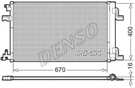 Радиатор кондиционера OPEL ASTRA J 14-15, CASCADA (W13) 13-н.в., INSIGNIA 13-17 DENSO DCN20002 (фото 1)