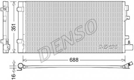 Радіатор кондиціонера DENSO DCN23031 (фото 1)